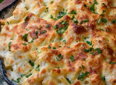 Canelones de pollo gratinados: receta fácil y deliciosa