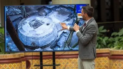 Descubren altar maya circular de 2.000 años con sacrificios humanos en Guatemala