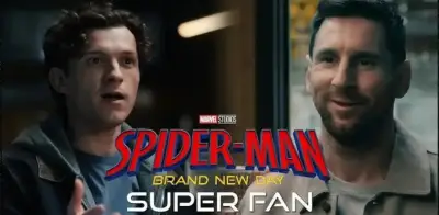Messi y Tom Holland juntos en promoción de Spider-Man: Brand New Day