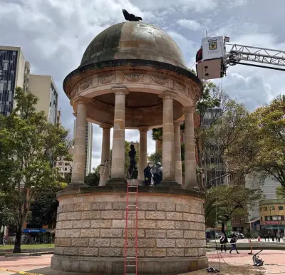 Restauración del Templete al Libertador en Bogotá tras años de deterioro