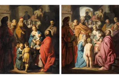 Restauración revela censura en obra de Rembrandt 'Dejad que los niños vengan a mí'