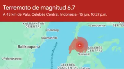 Terremoto de magnitud 6,7 sacude el norte de Célebes en Indonesia