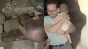 Bebé rescatado con vida tras terremotos en Venezuela; 188 muertos