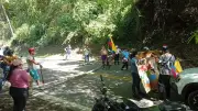 Bloqueo en Rionegro, Santander, por crisis de agua potable