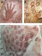 Científicas clasifican 13 tipos de huellas de manos en arte rupestre amazónico