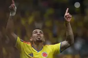 Daniel Muñoz se arrodilló antes de anotar el gol de la victoria de Colombia