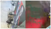 Encapuchado vandaliza sede de Salvación Nacional en Cali