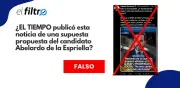 Imagen falsa atribuye propuesta a Abelardo de la Espriella sobre eliminar entidades sociales