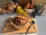Prepara esta torta veteada de banano y chocolate en 35 minutos