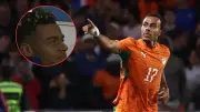 Reacción de Désiré Doué al gol de su hermano con Costa de Marfil