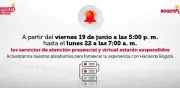 Secretaría de Hacienda de Bogotá suspenderá servicios por mantenimiento