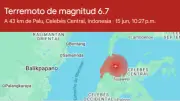 Terremoto de magnitud 6,7 sacude el norte de Célebes en Indonesia