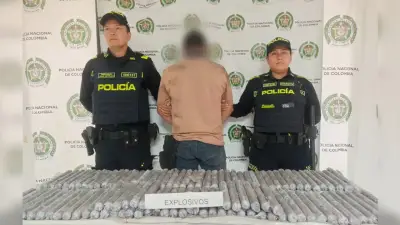 Capturado con 102 barras de explosivos en Santander