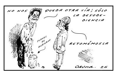 Cepeda, el pacifista: caricatura de Osuna