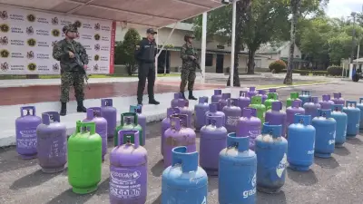 Incautan 41 cilindros de gas usados por ELN para venta ilegal en Yondó