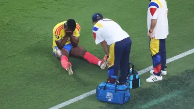 Jhon Córdoba se lesiona a los 10 minutos en el partido Colombia vs Ghana por el Mundial