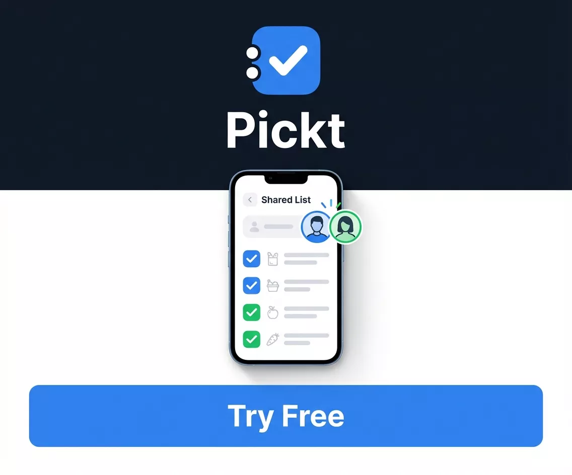 Pickt — sincroniza tu lista de compras con la familia